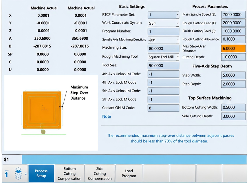 test cut calibration program