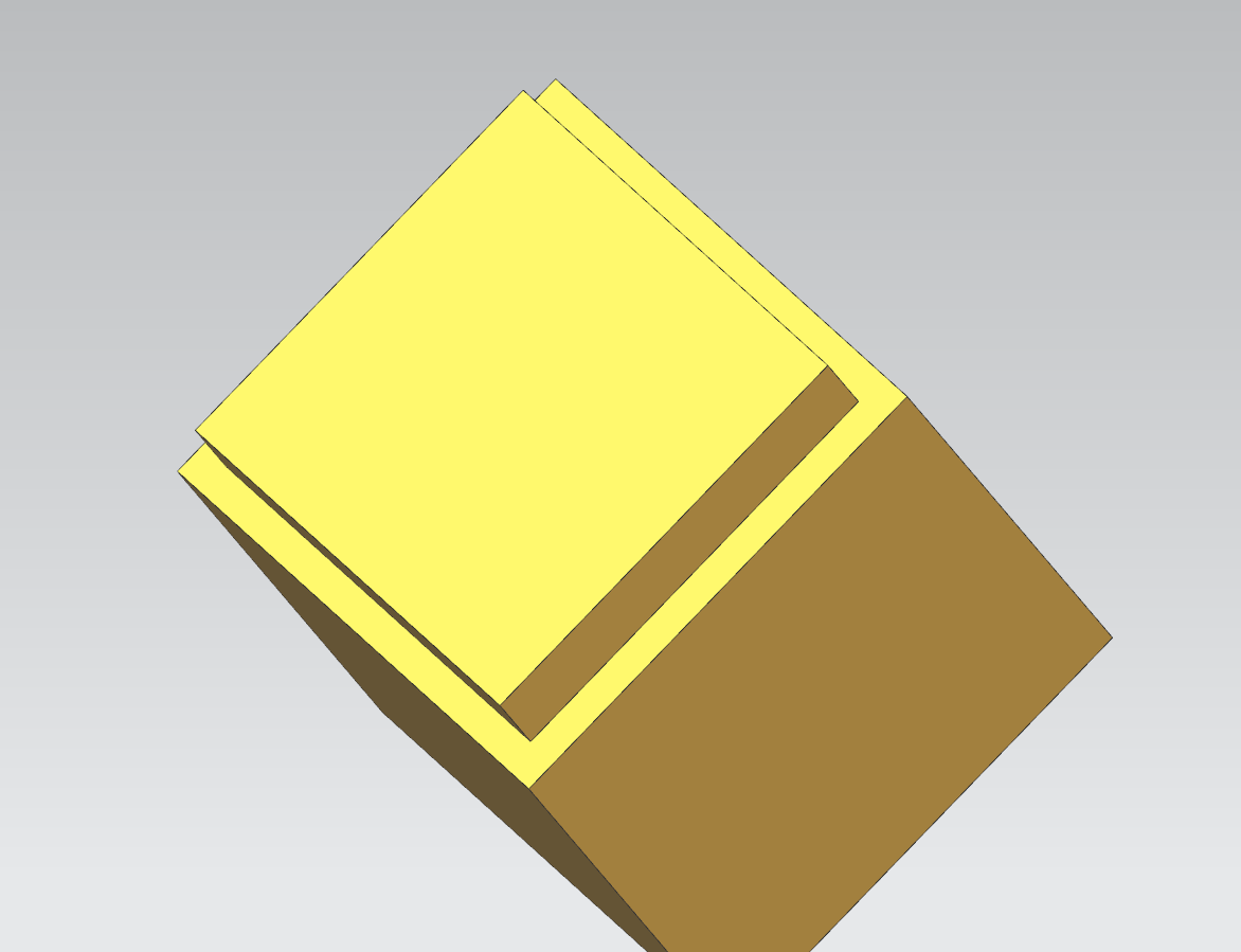 Trial cutting of standard square parts